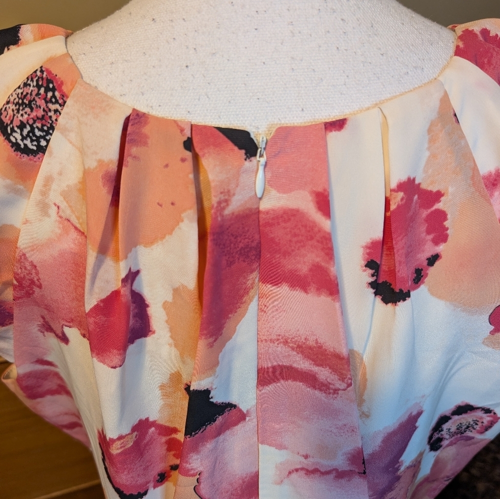 Women’s Apt 9 Sleeveless Floral Romantic Fitted Dress SZ16 - Picture 10 of 14
